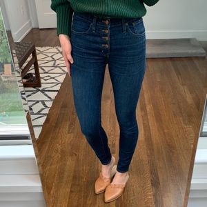Madewell 9" Mid-Rise Skinny Jeans Button-Front
